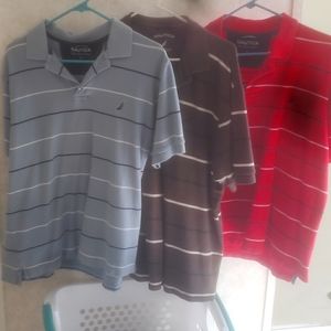 Nautica polo shirts mens bundle size large